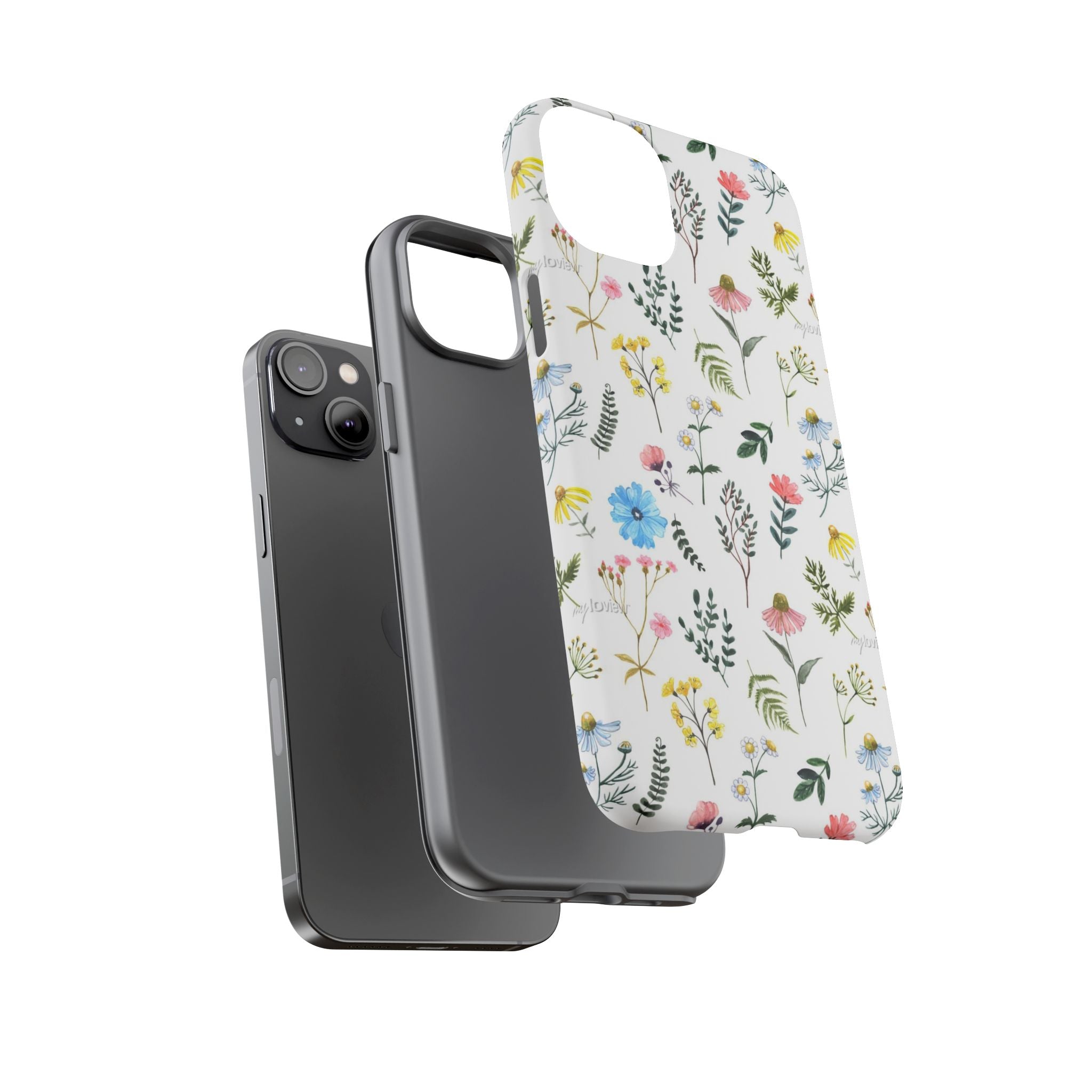 Wildflower Pattern Tough Case | Floral Phone Case, Botanical Print
