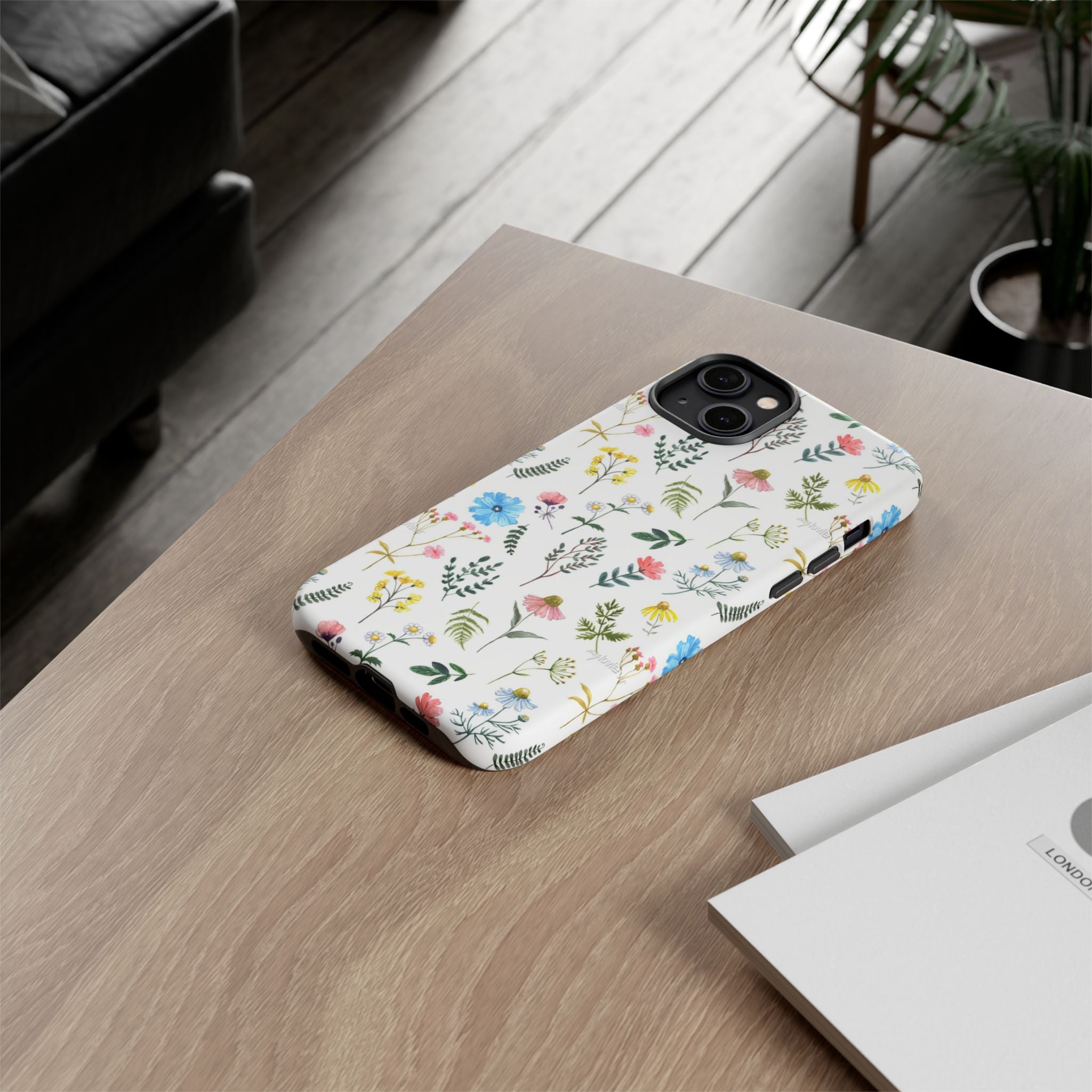 Wildflower Pattern Tough Case | Floral Phone Case, Botanical Print