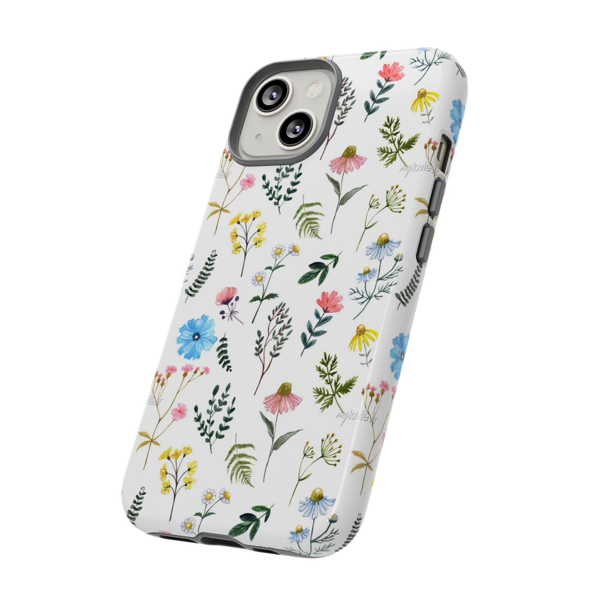 Wildflower Pattern Tough Case | Floral Phone Case, Botanical Print