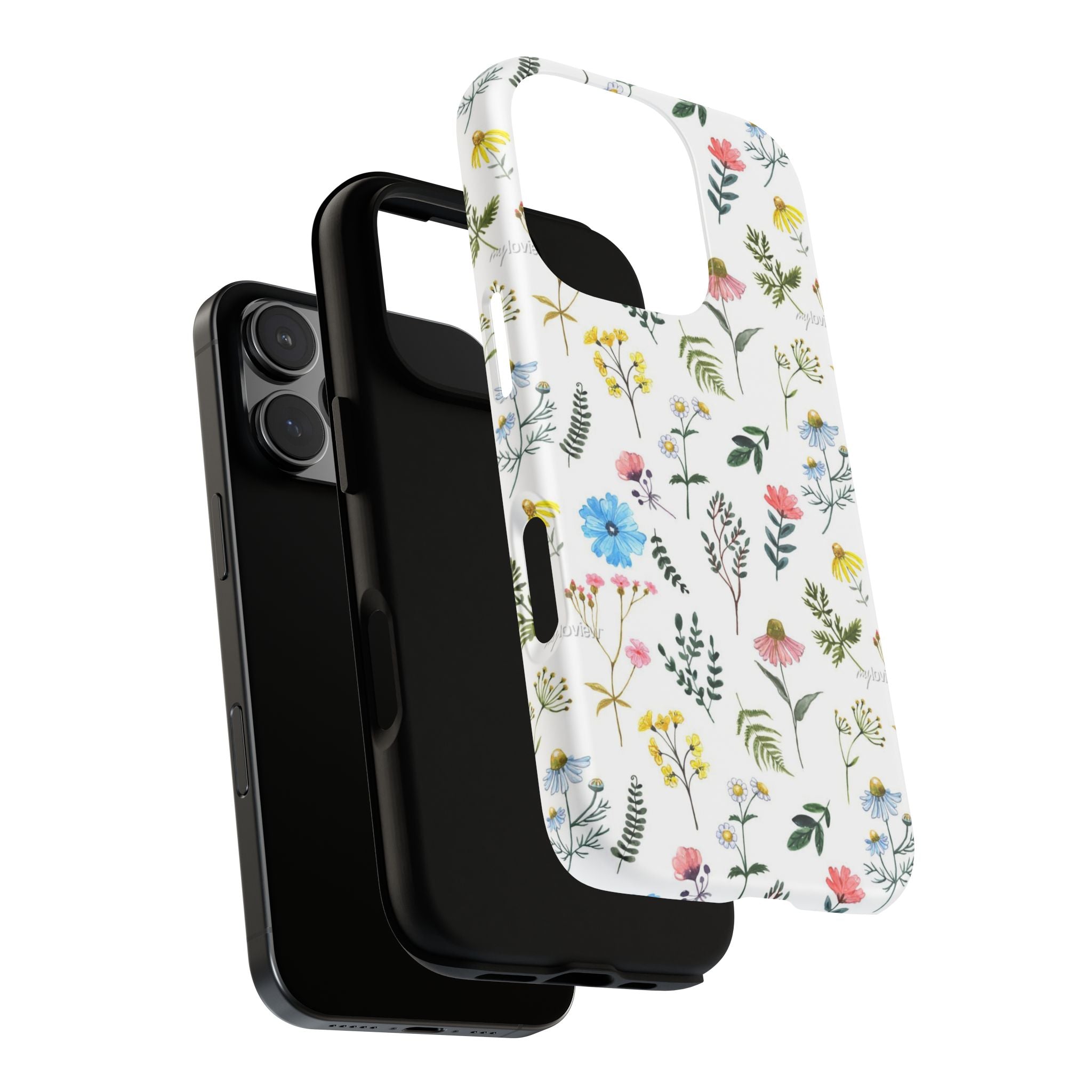 Wildflower Pattern Tough Case | Floral Phone Case, Botanical Print