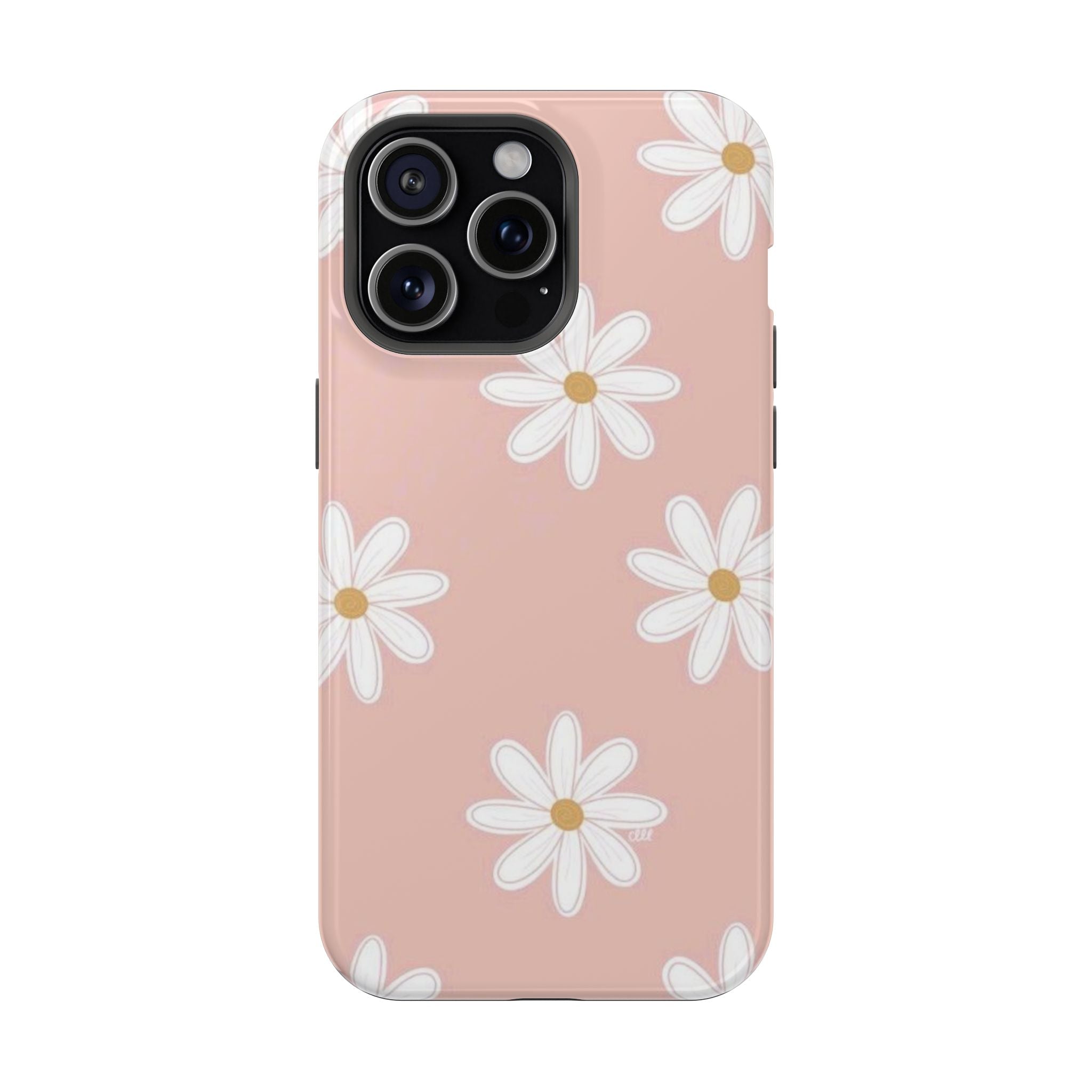 White Daisy Pattern Phone Case | Impact-Resistant Case