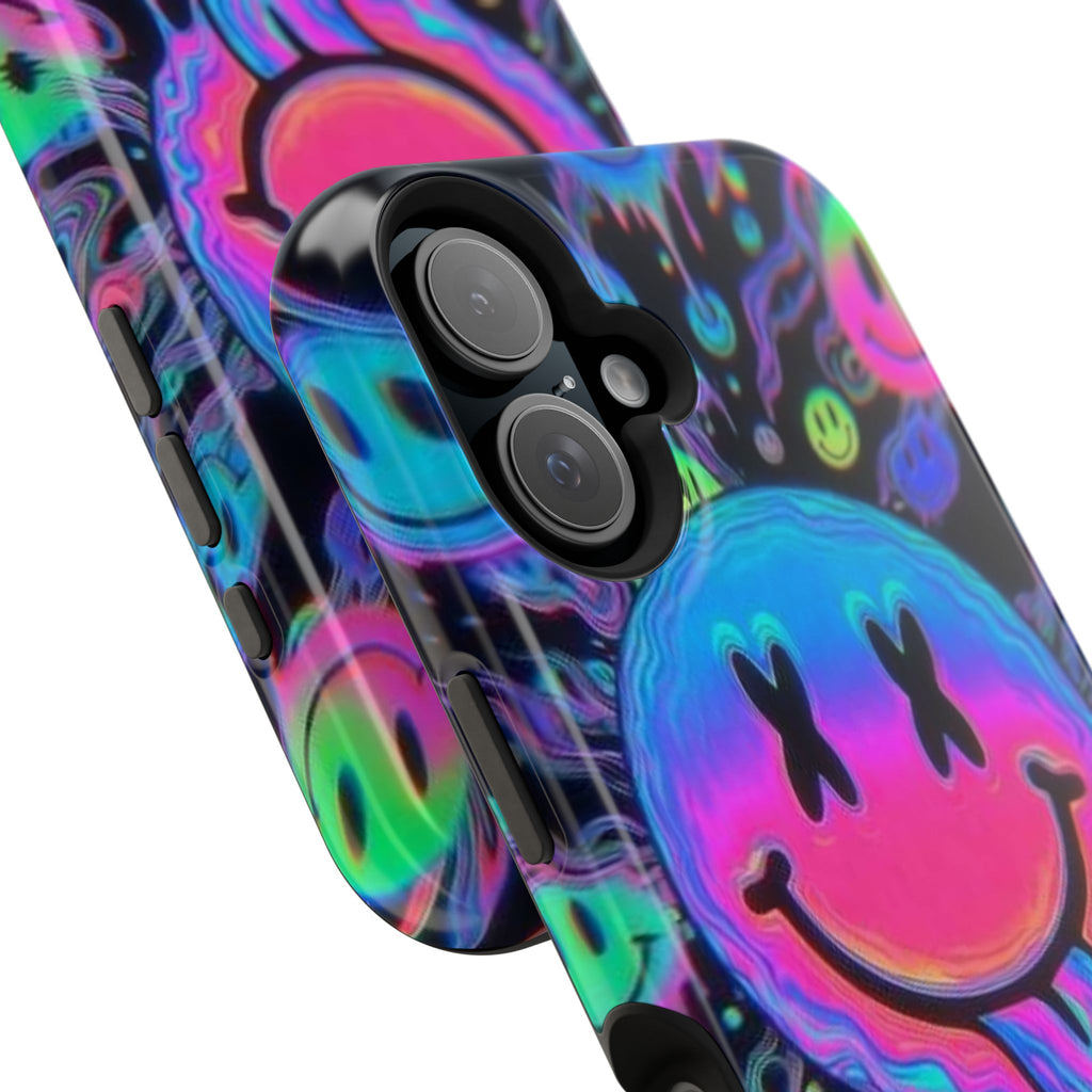 Psychedelic Smiley Impact-Resistant Phone Case