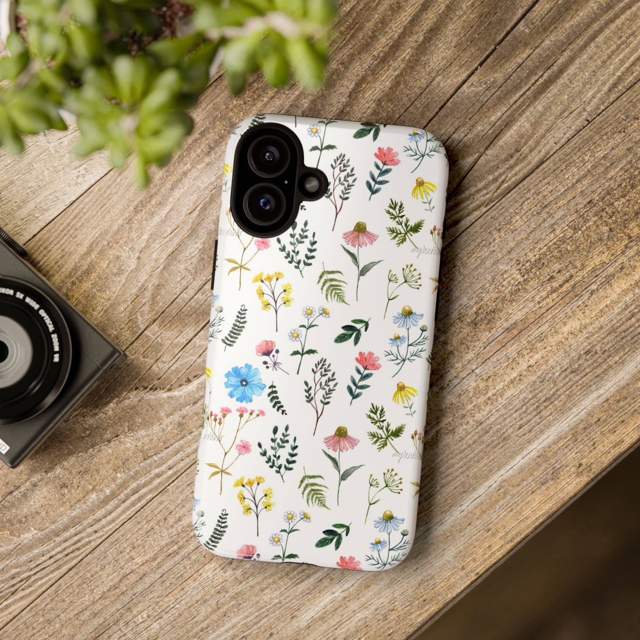 Wildflower Pattern Tough Case | Floral Phone Case, Botanical Print