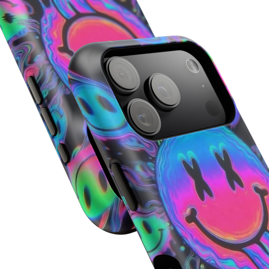 Psychedelic Smiley Impact-Resistant Phone Case