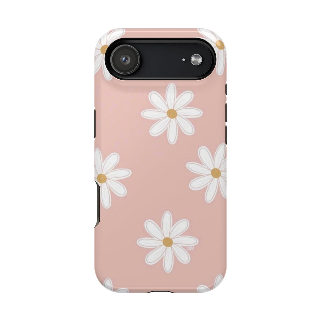 White Daisy Pattern Phone Case | Impact-Resistant Case