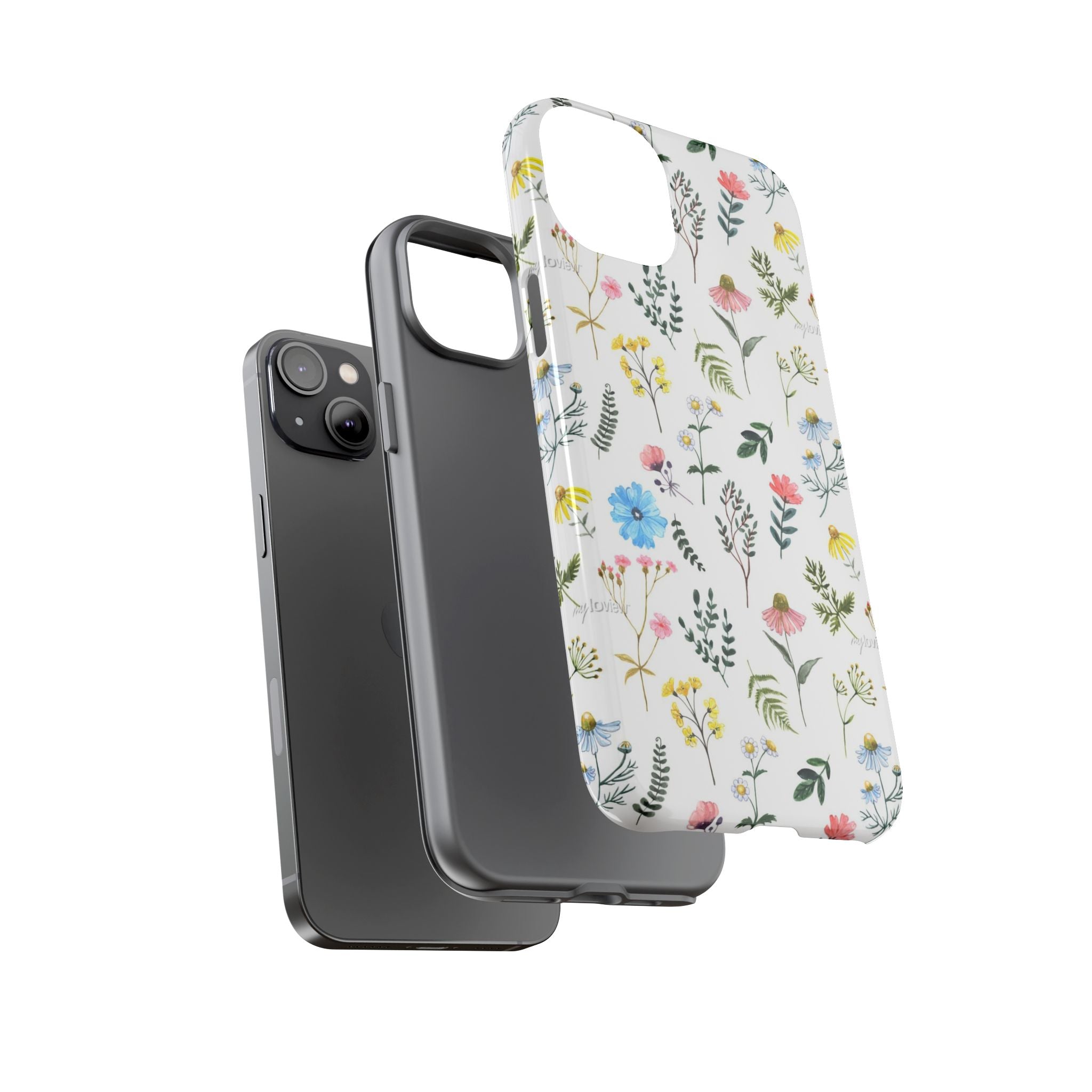 Wildflower Pattern Tough Case | Floral Phone Case, Botanical Print