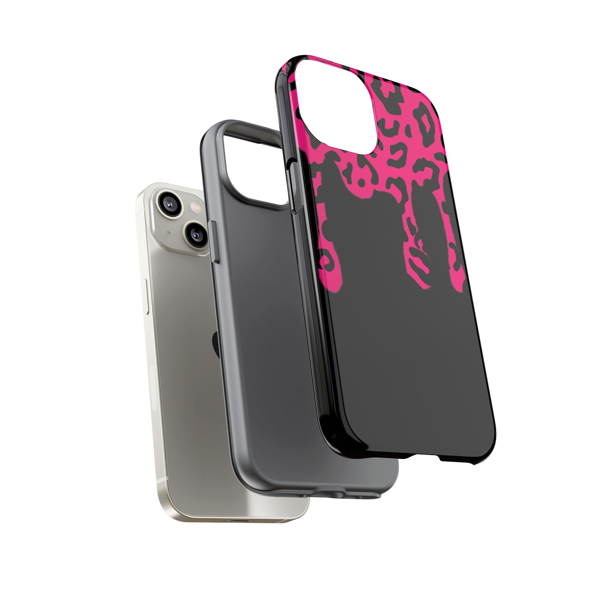 Hot Pink Leopard Drip Phone Case | Tough Case