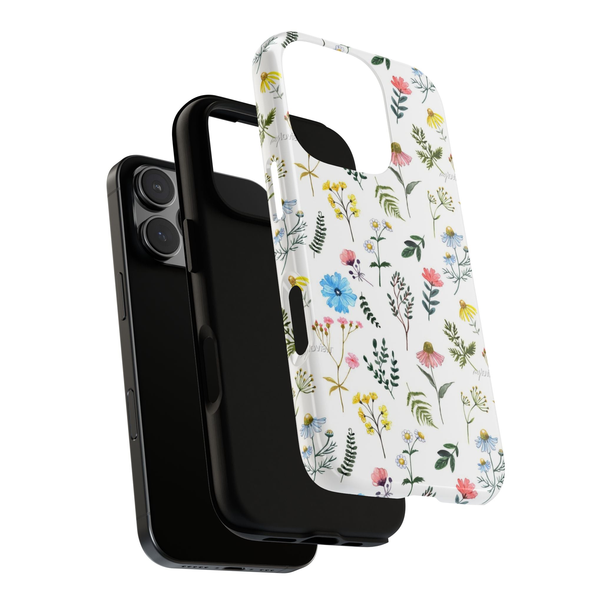 Wildflower Pattern Tough Case | Floral Phone Case, Botanical Print