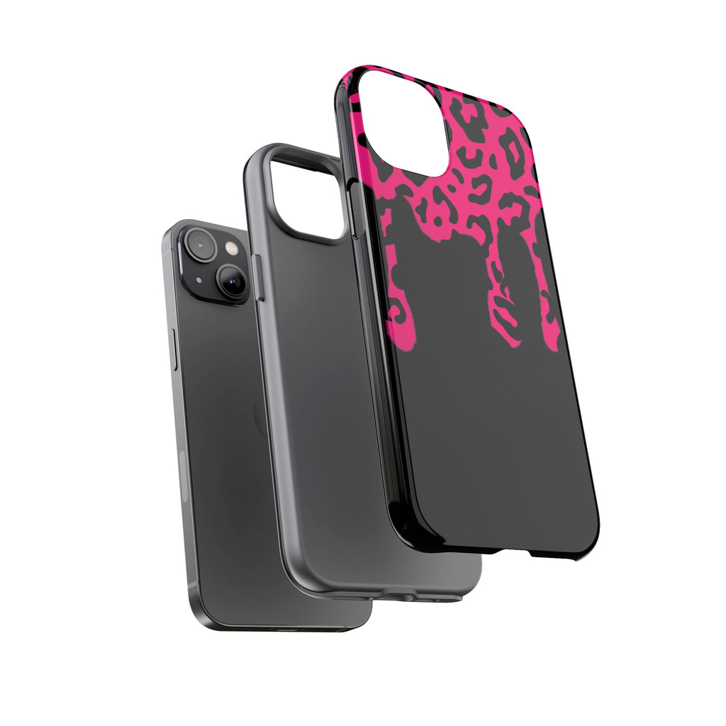 Hot Pink Leopard Drip Phone Case | Tough Case