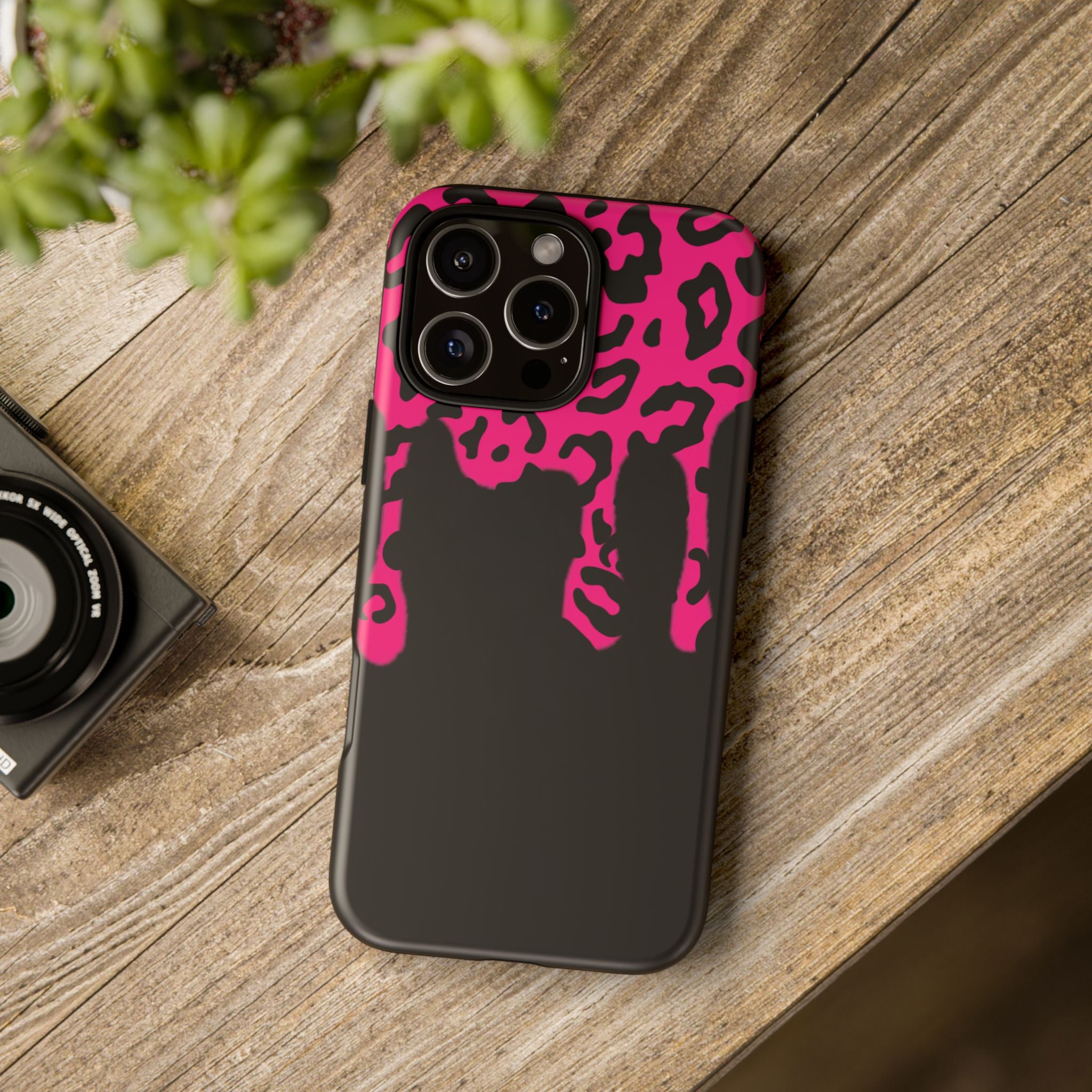 Hot Pink Leopard Drip Phone Case | Tough Case