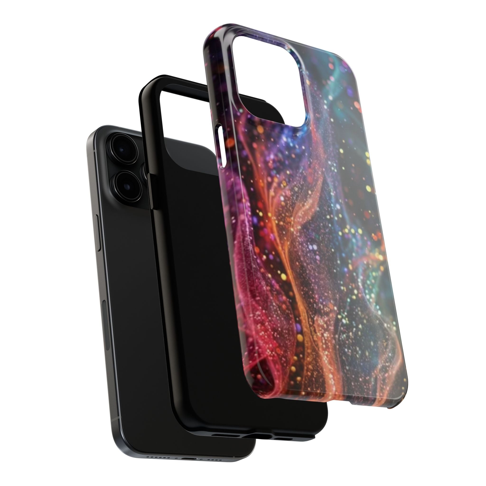 Galaxy Nebula Phone Case | Colorful Cosmic Swirl, Glitter Starry Design