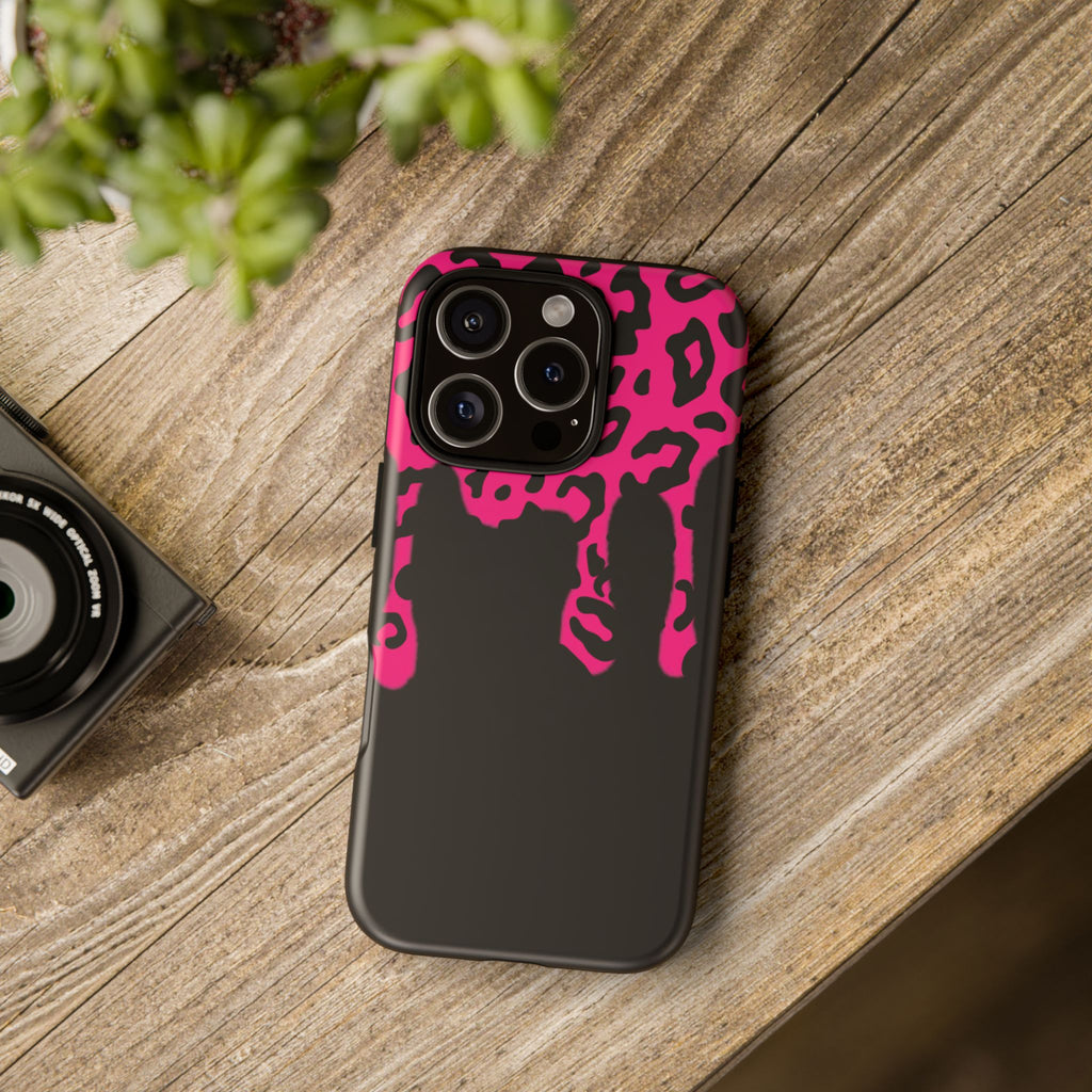 Hot Pink Leopard Drip Phone Case | Tough Case