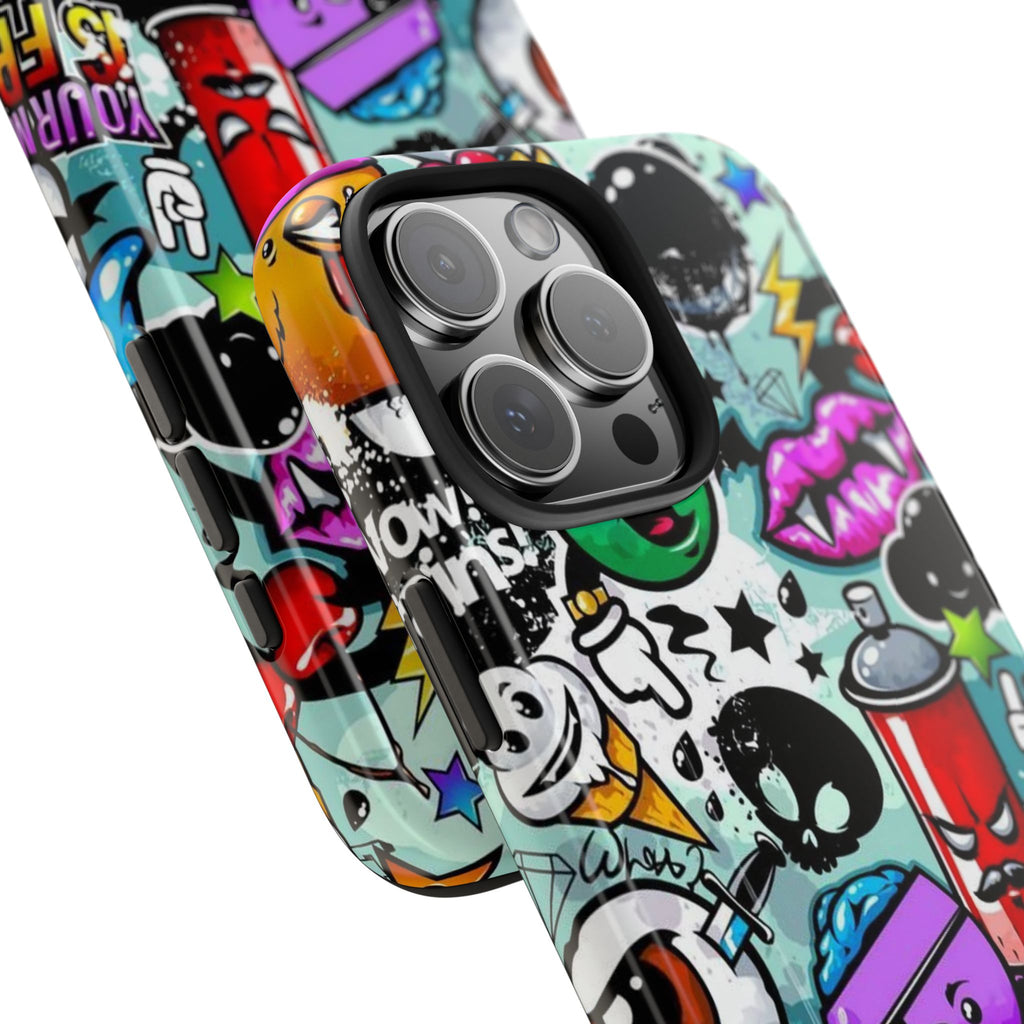 Graffiti Sticker Characters Phone Case | Tough Phone Case