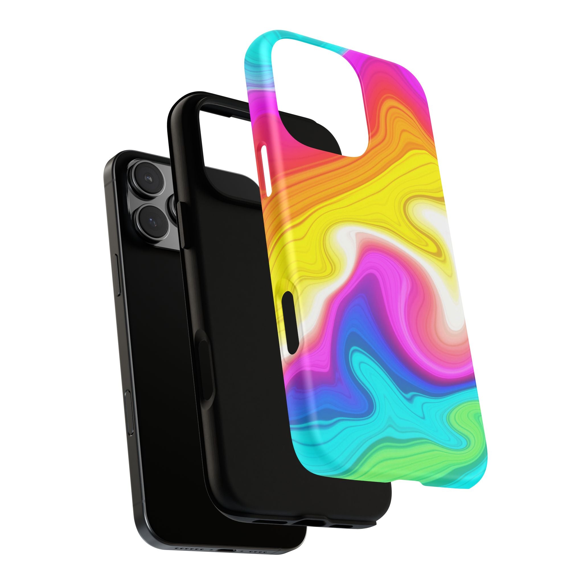 Rainbow Marble Swirl Phone Case | Tough Case