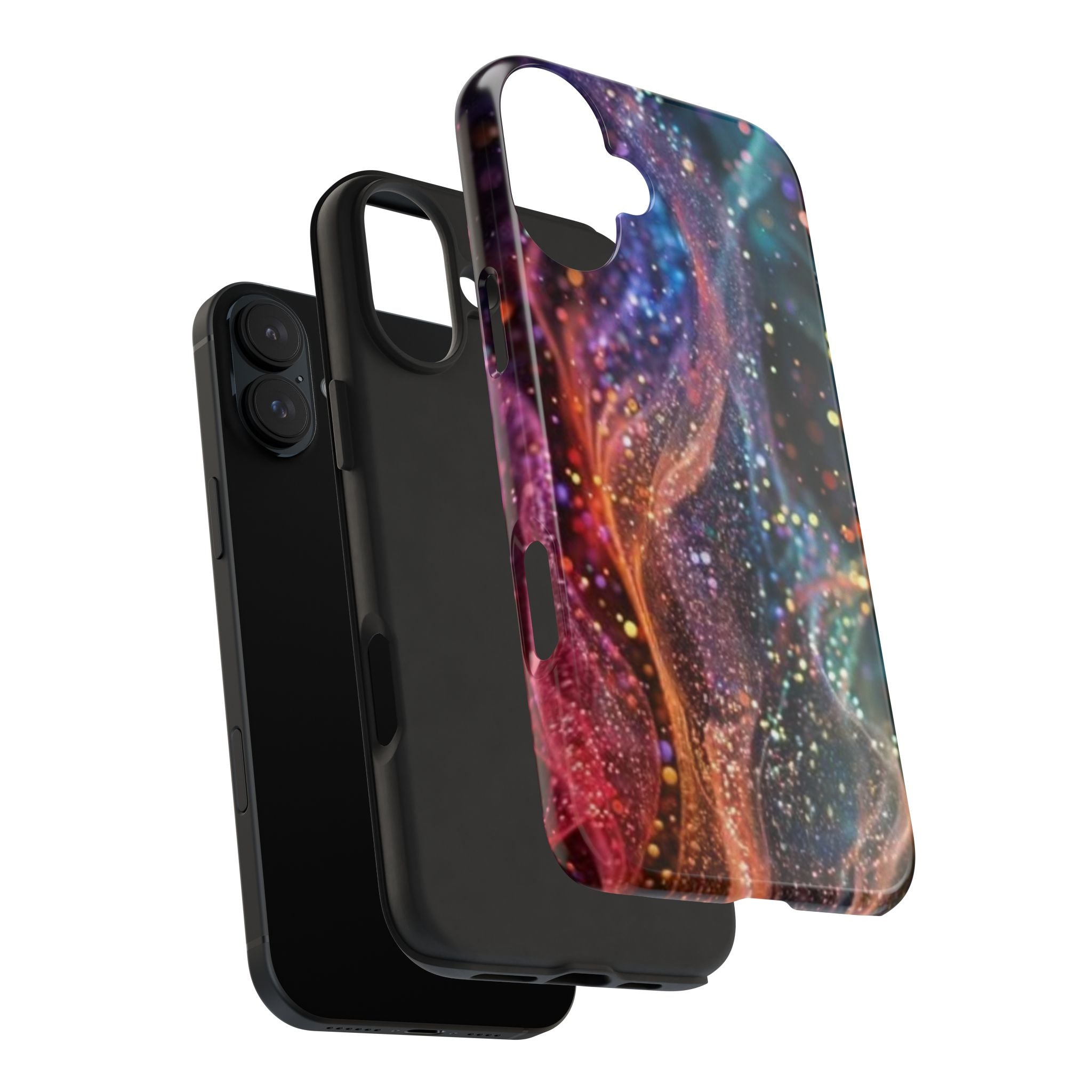 Galaxy Nebula Phone Case | Colorful Cosmic Swirl, Glitter Starry Design