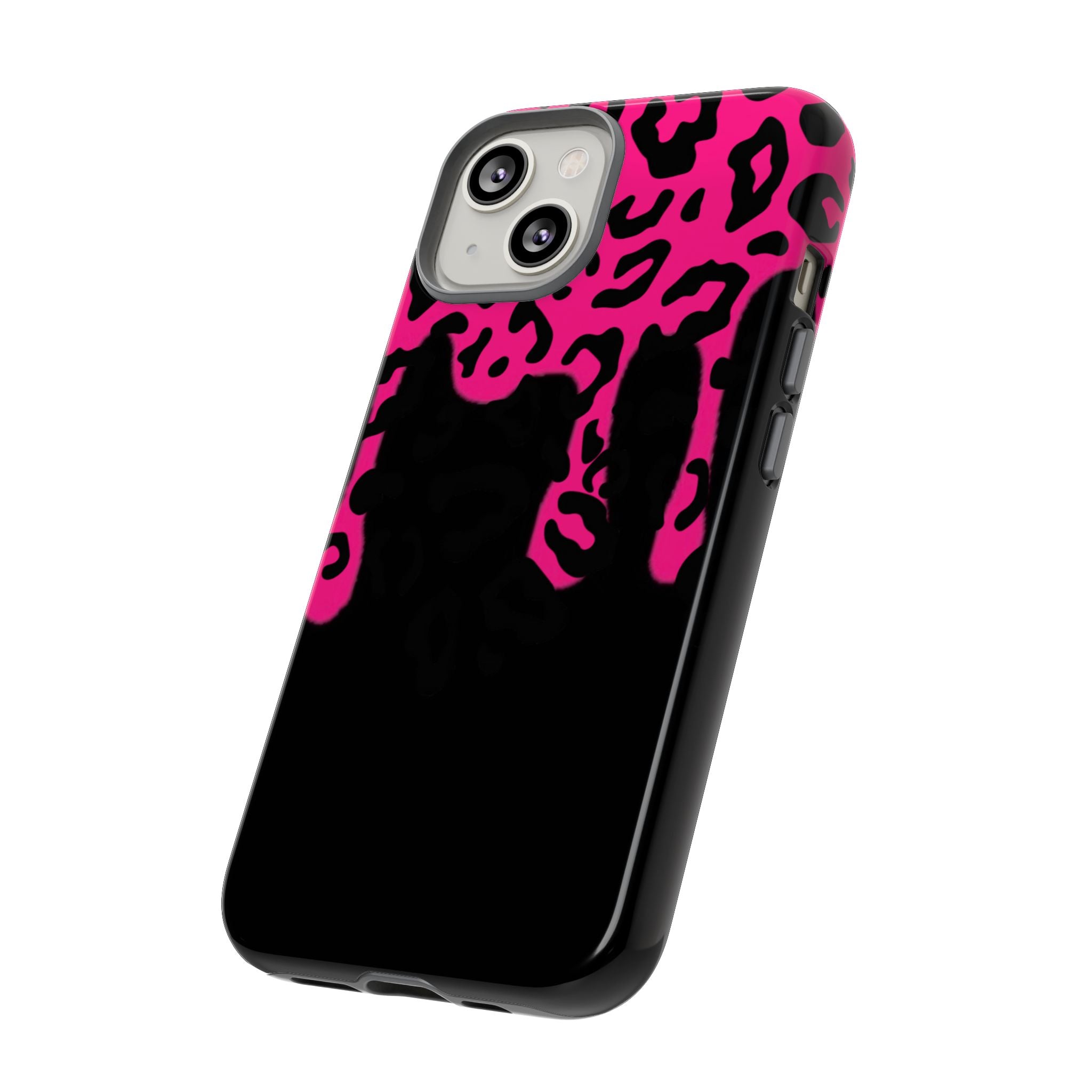 Hot Pink Leopard Drip Phone Case | Tough Case