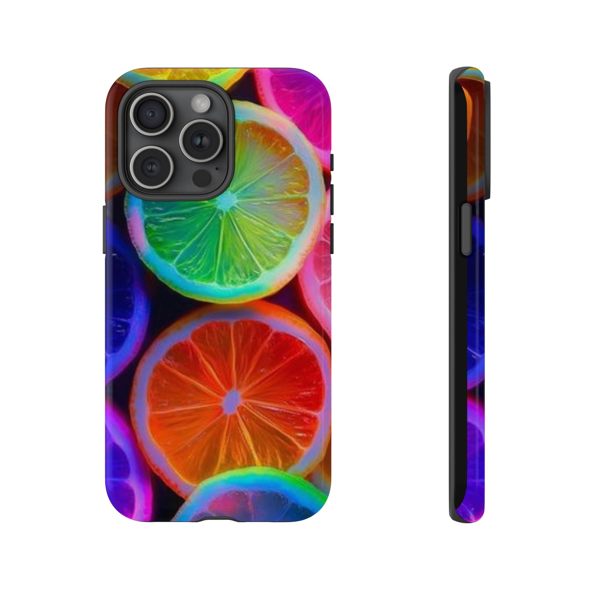 Neon Citrus Slices Tough Case | Colorful Fruit Phone Cover