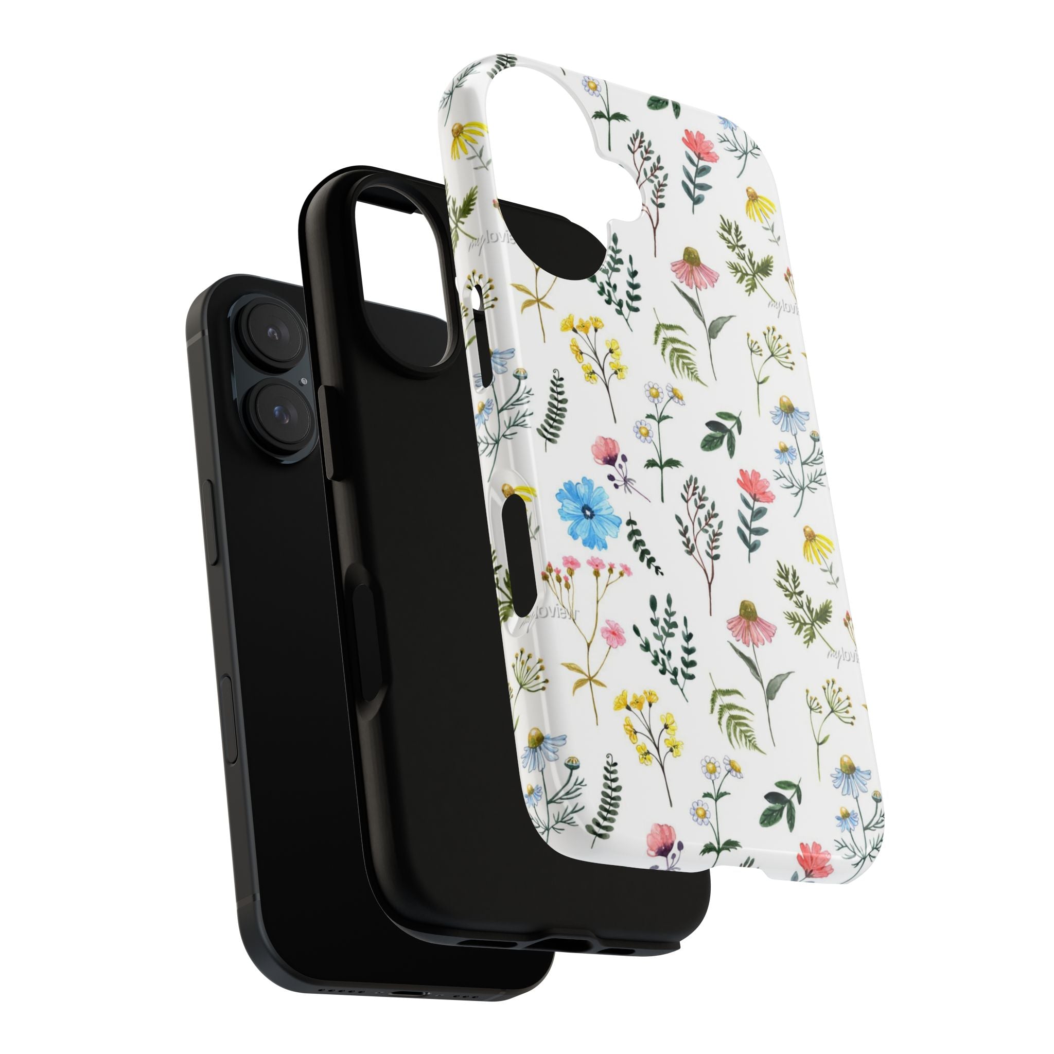 Wildflower Pattern Tough Case | Floral Phone Case, Botanical Print