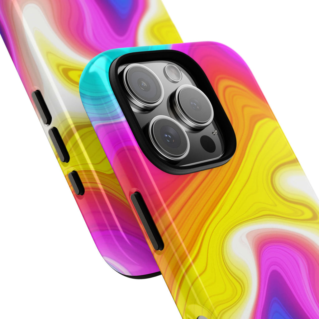 Rainbow Marble Swirl Phone Case | Tough Case
