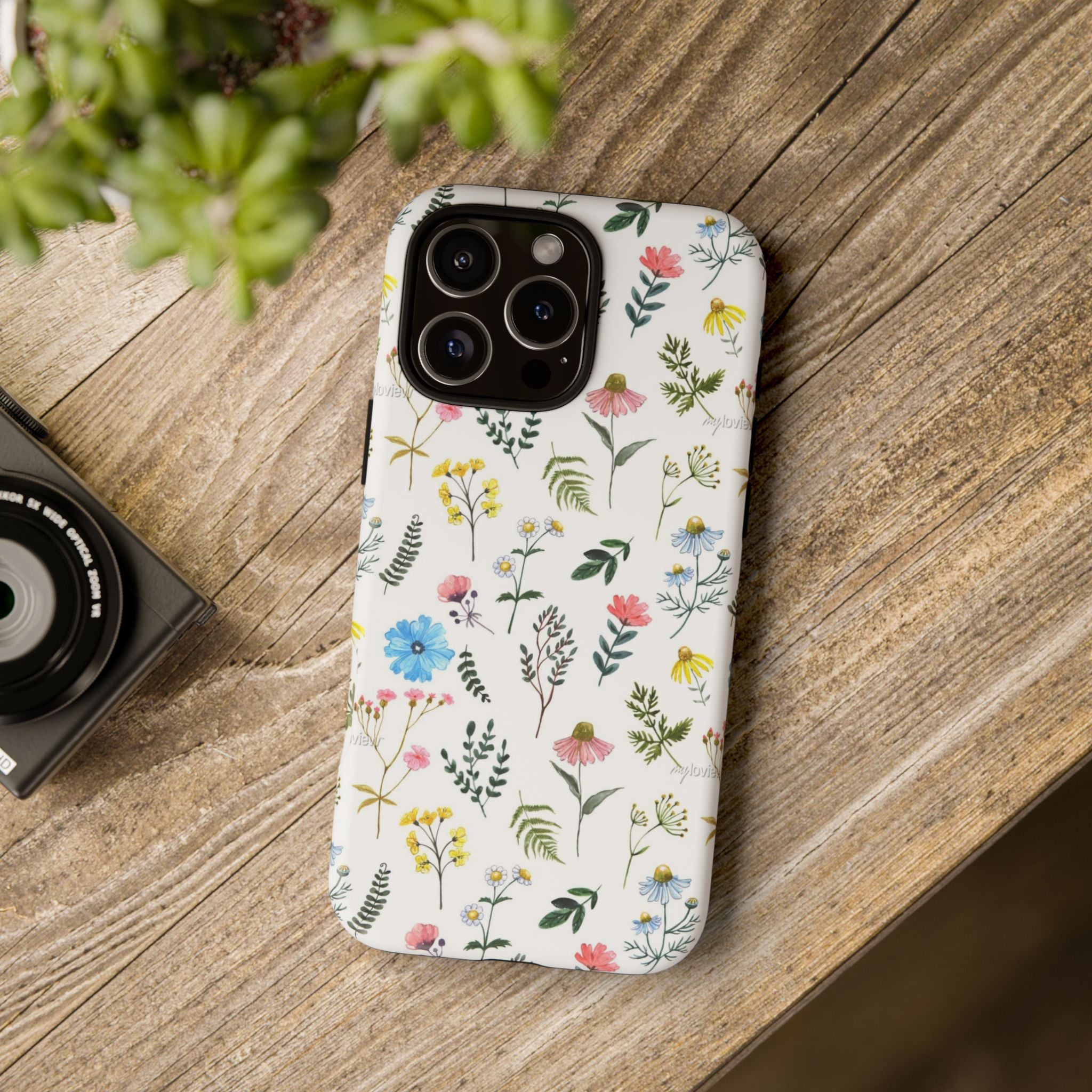 Wildflower Pattern Tough Case | Floral Phone Case, Botanical Print