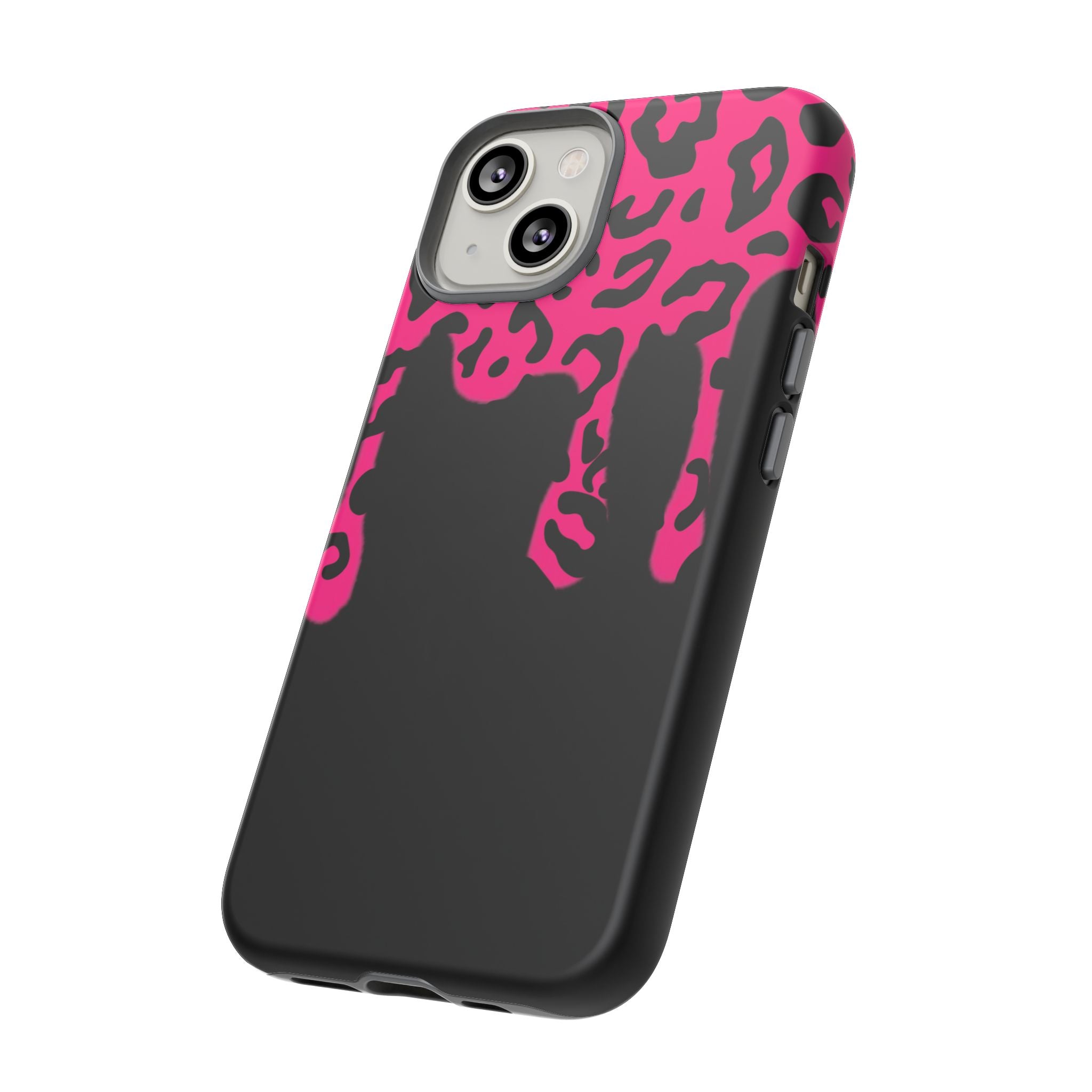 Hot Pink Leopard Drip Phone Case | Tough Case
