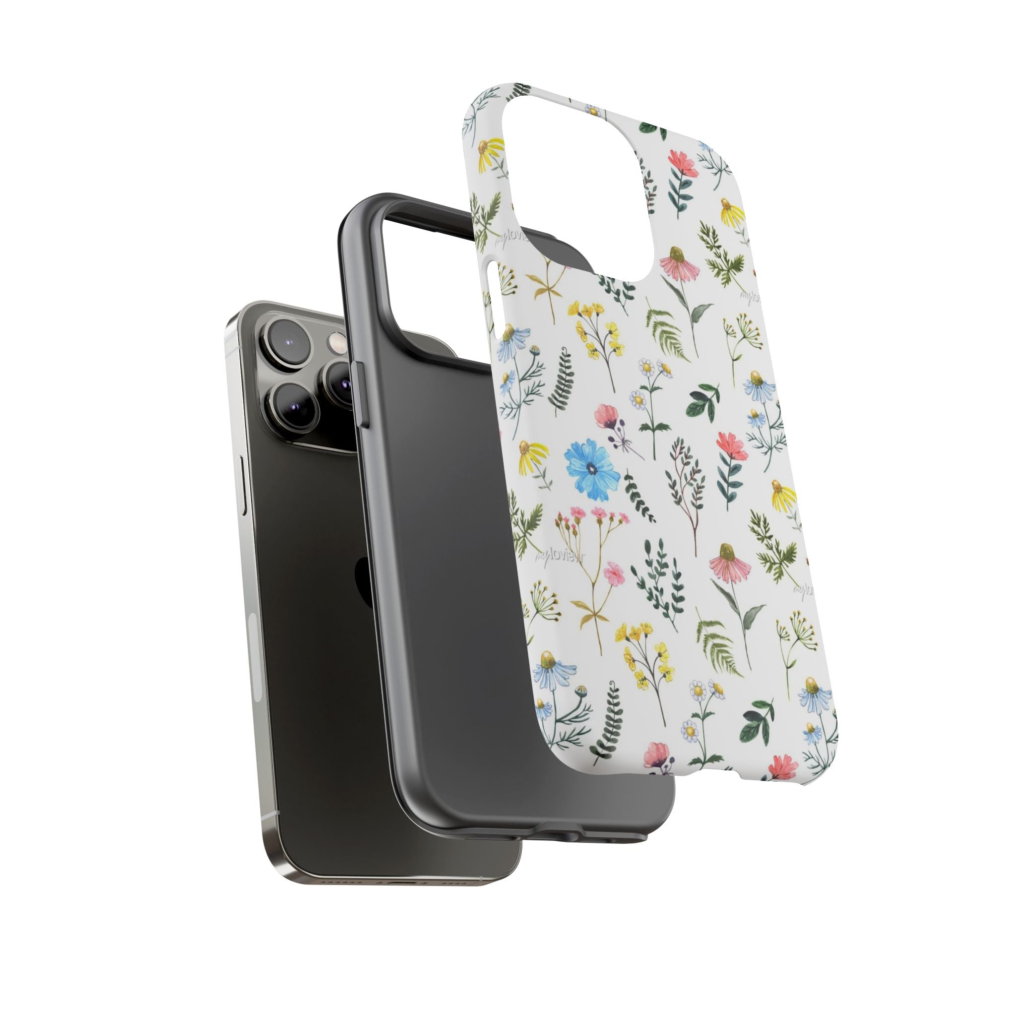 Wildflower Pattern Tough Case | Floral Phone Case, Botanical Print