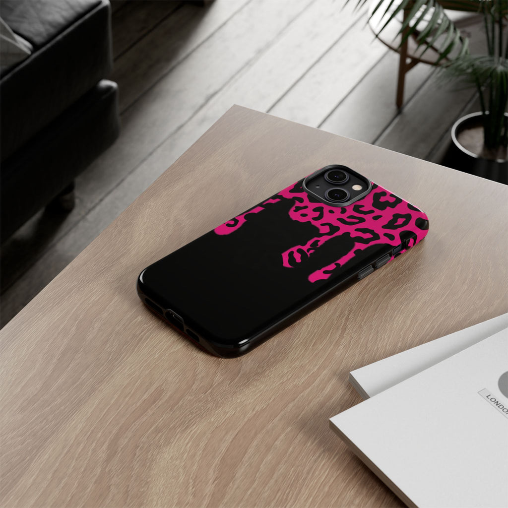 Hot Pink Leopard Drip Phone Case | Tough Case