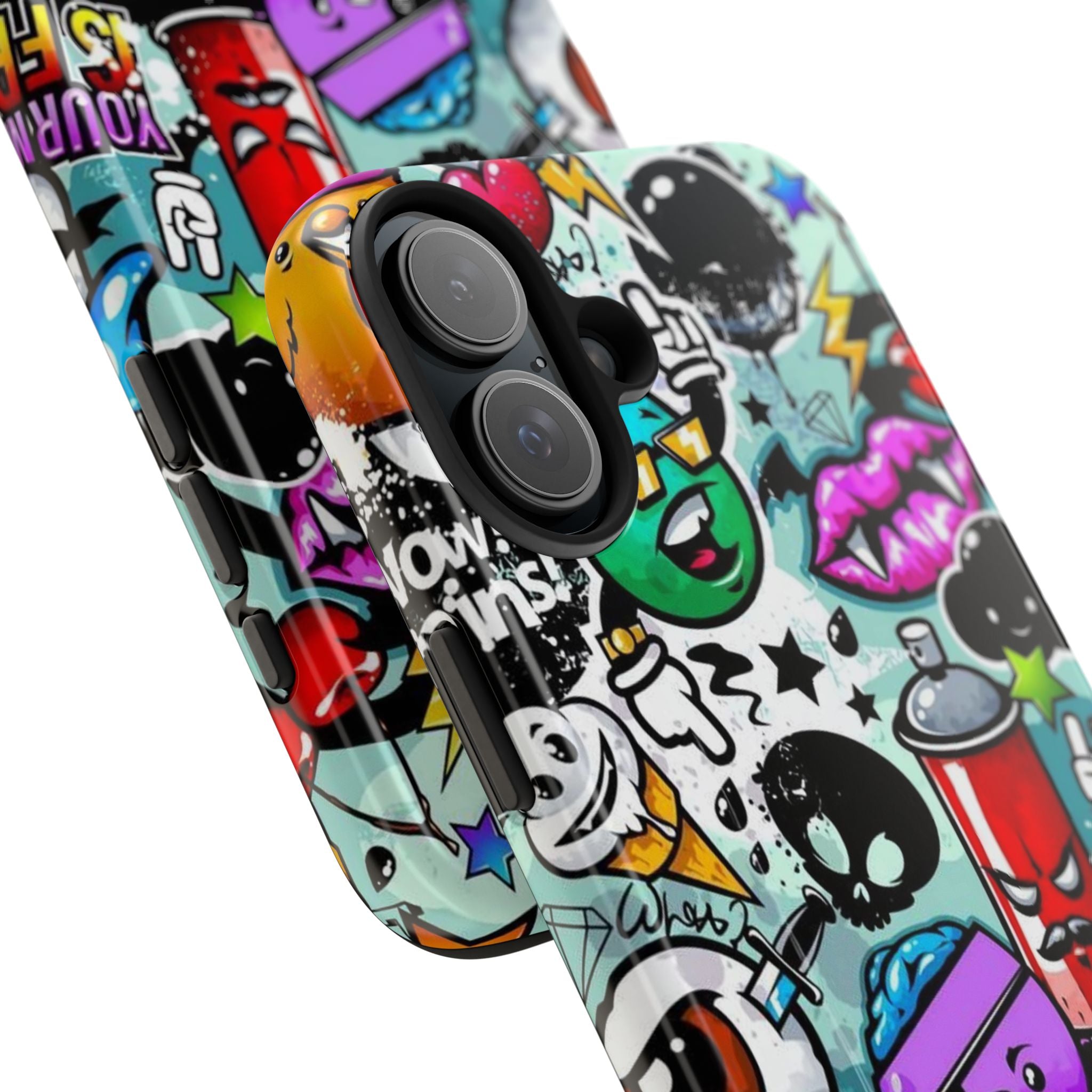 Graffiti Sticker Characters Phone Case | Tough Phone Case