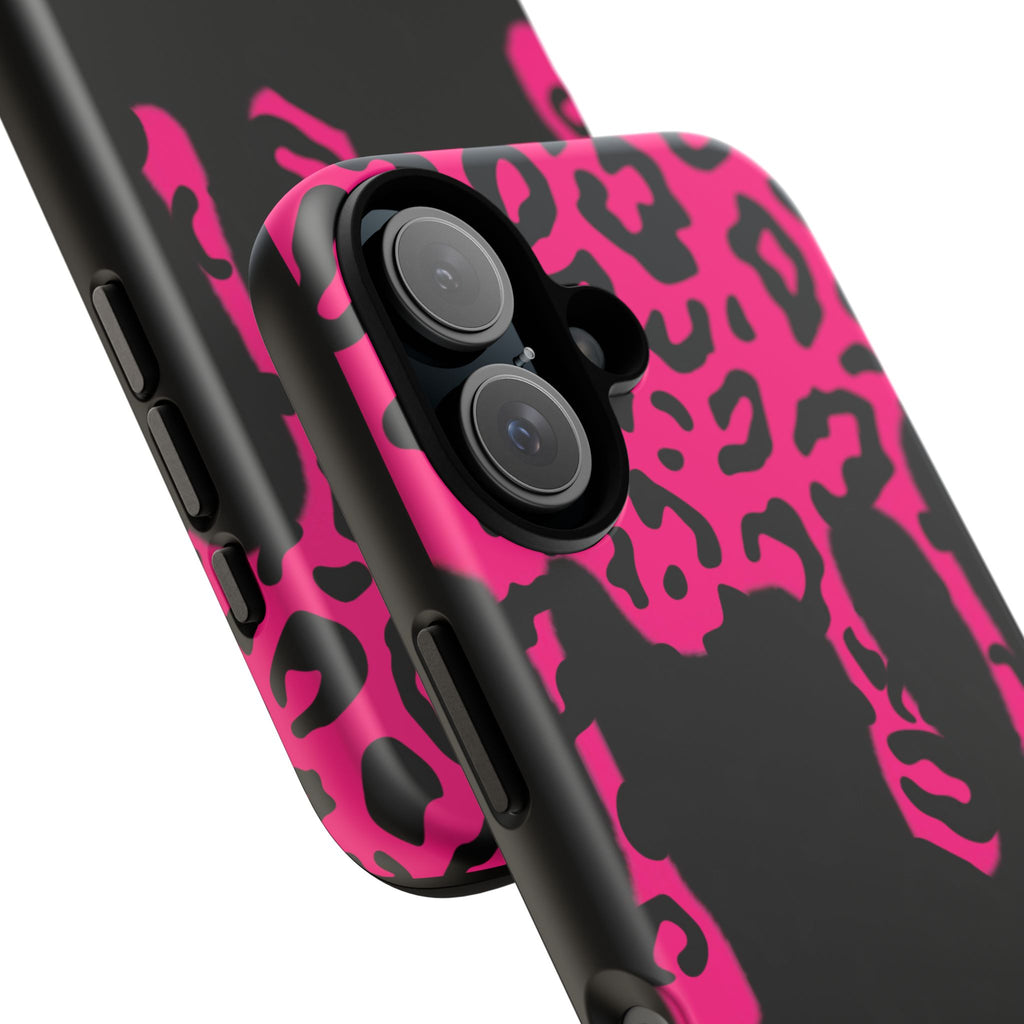 Hot Pink Leopard Drip Phone Case | Tough Case