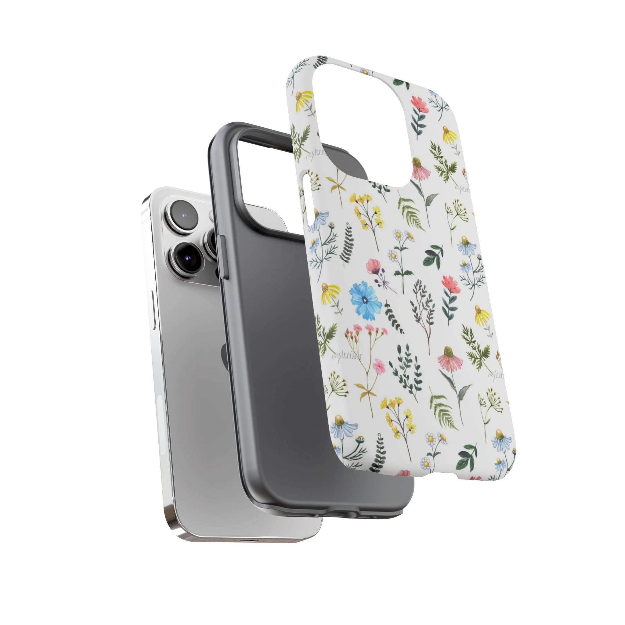 Wildflower Pattern Tough Case | Floral Phone Case, Botanical Print