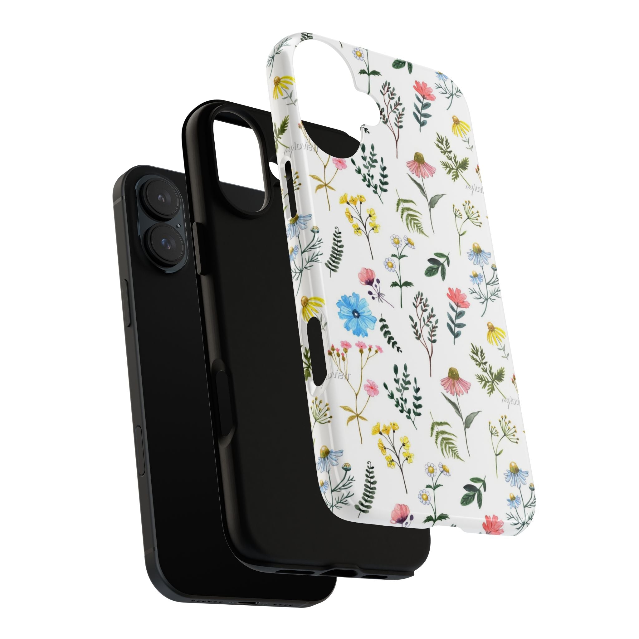 Wildflower Pattern Tough Case | Floral Phone Case, Botanical Print
