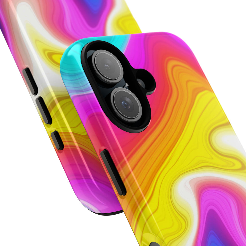 Rainbow Marble Swirl Phone Case | Tough Case