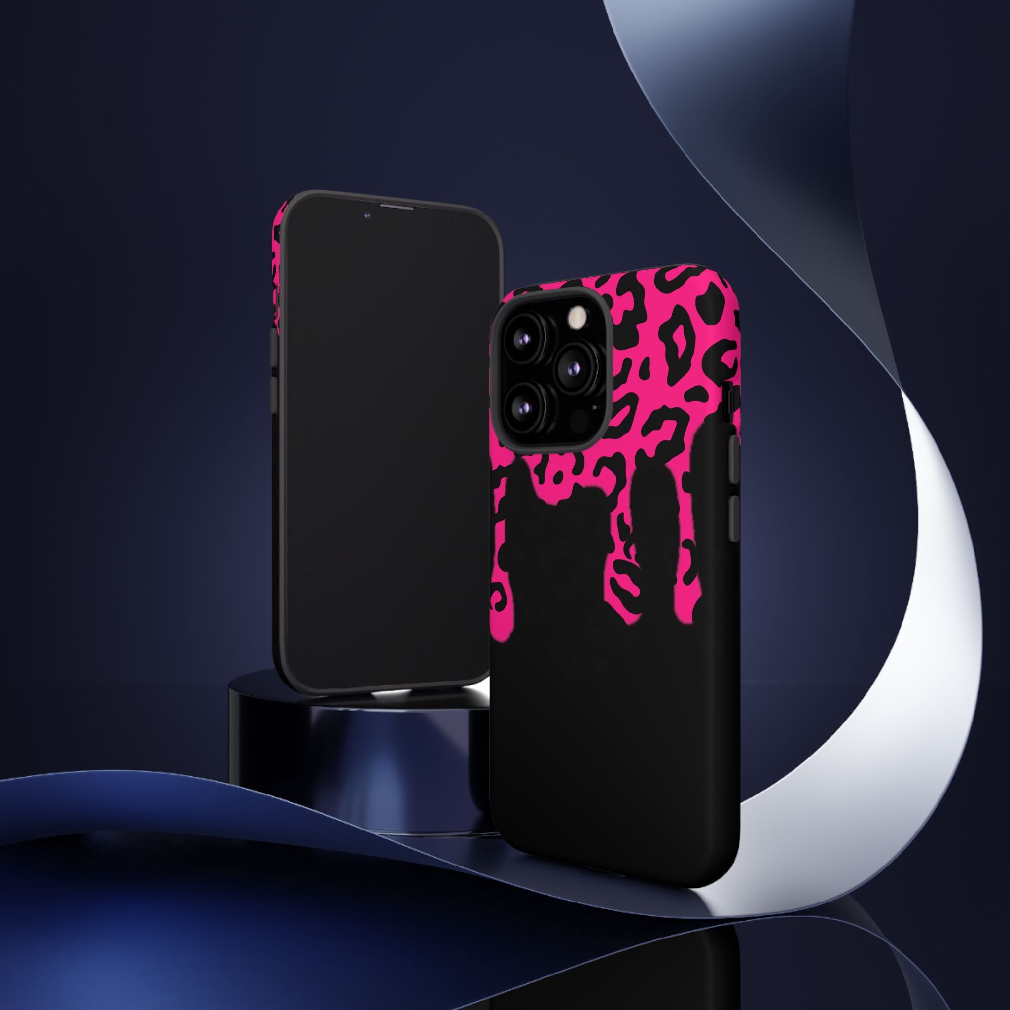 Hot Pink Leopard Drip Phone Case | Tough Case