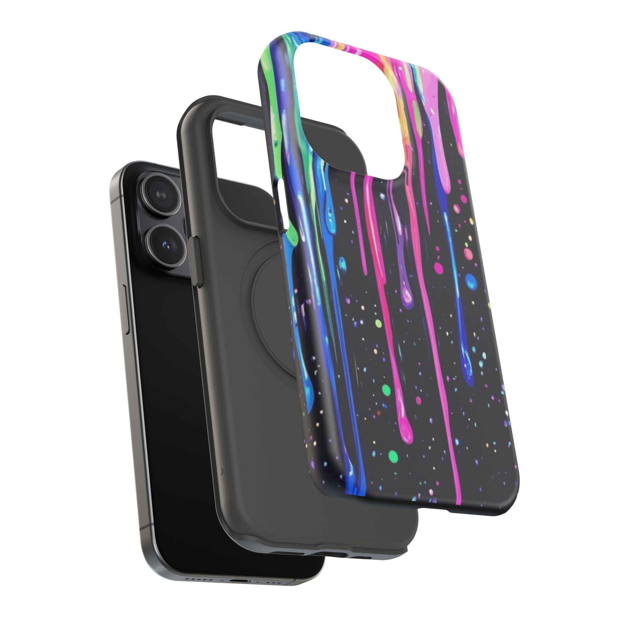 Phone Case - Neon Drip Impact-Resistant Protective Cover